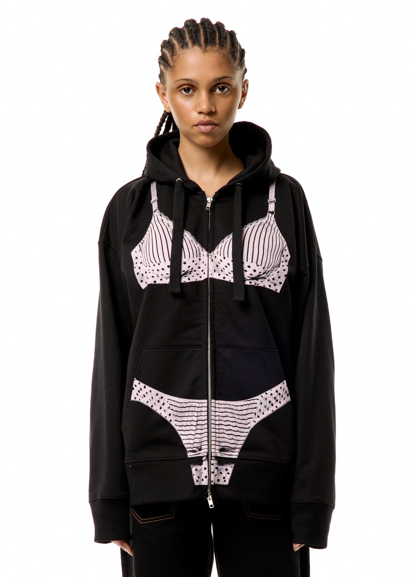 TROMPE L'OEIL ZIP HOODIE