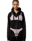 TROMPE L'OEIL ZIP HOODIE