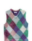 ARGYLE GLITTER BOXY VEST