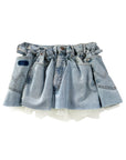 SCRUNCH DENIM SKIRT