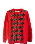 ARGYLE CARDIGAN (RED)