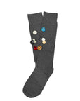 BUTTON SOCKS (GREY)