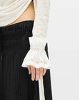 SUNA RAW EDGE RUFFLED CUFFS