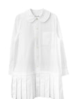 PLEATED SHIRT DRESS