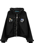 FUZZY PEARL ZIP HOODIE