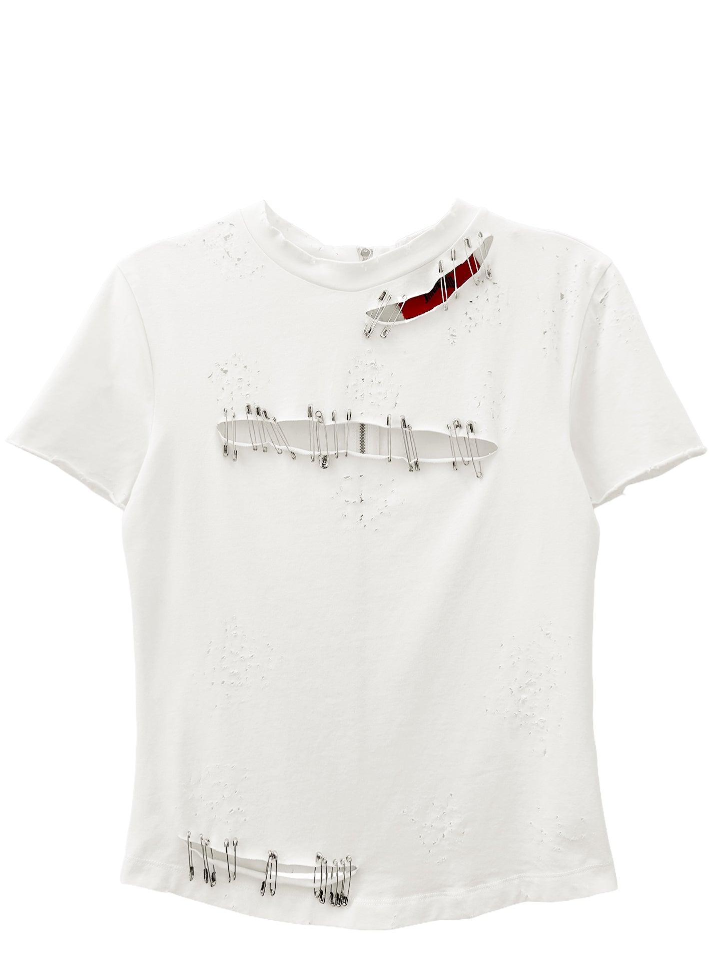 SAFETY PIN T-SHIRT (WHITE)