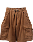 PLEATED CARGO SHORTS