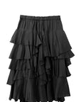 SATIN PLEATED RUFFLE SKIRT