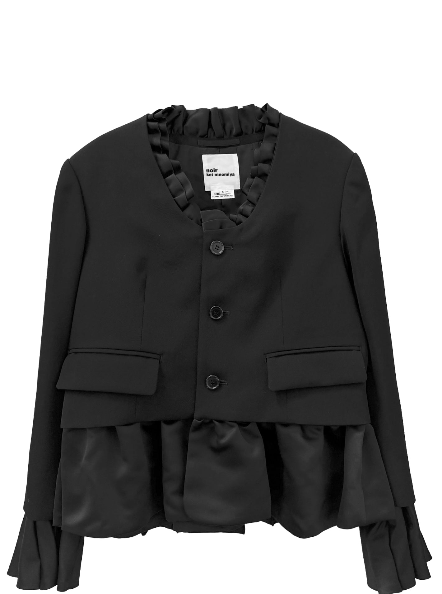 RUFFLE TRIM BLAZER