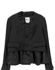 RUFFLE TRIM BLAZER