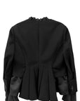 RUFFLE TRIM BLAZER