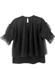 TULLE SLEEVE T-SHIRT