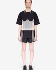 BOXY T-SHIRT W/ CORSET PANEL