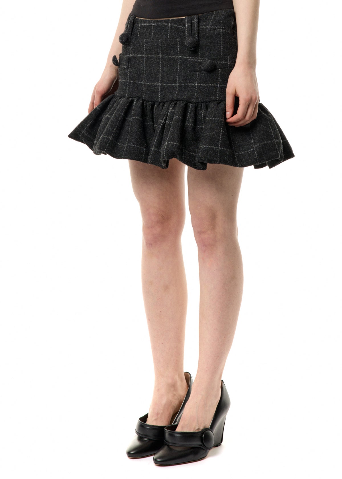 MELTON PEPLUM SKIRT