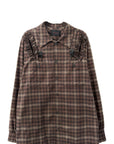 RUFFLE SLASH FLANNEL SHIRT