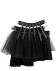 LAYERED PLEATED TULLE SKIRT