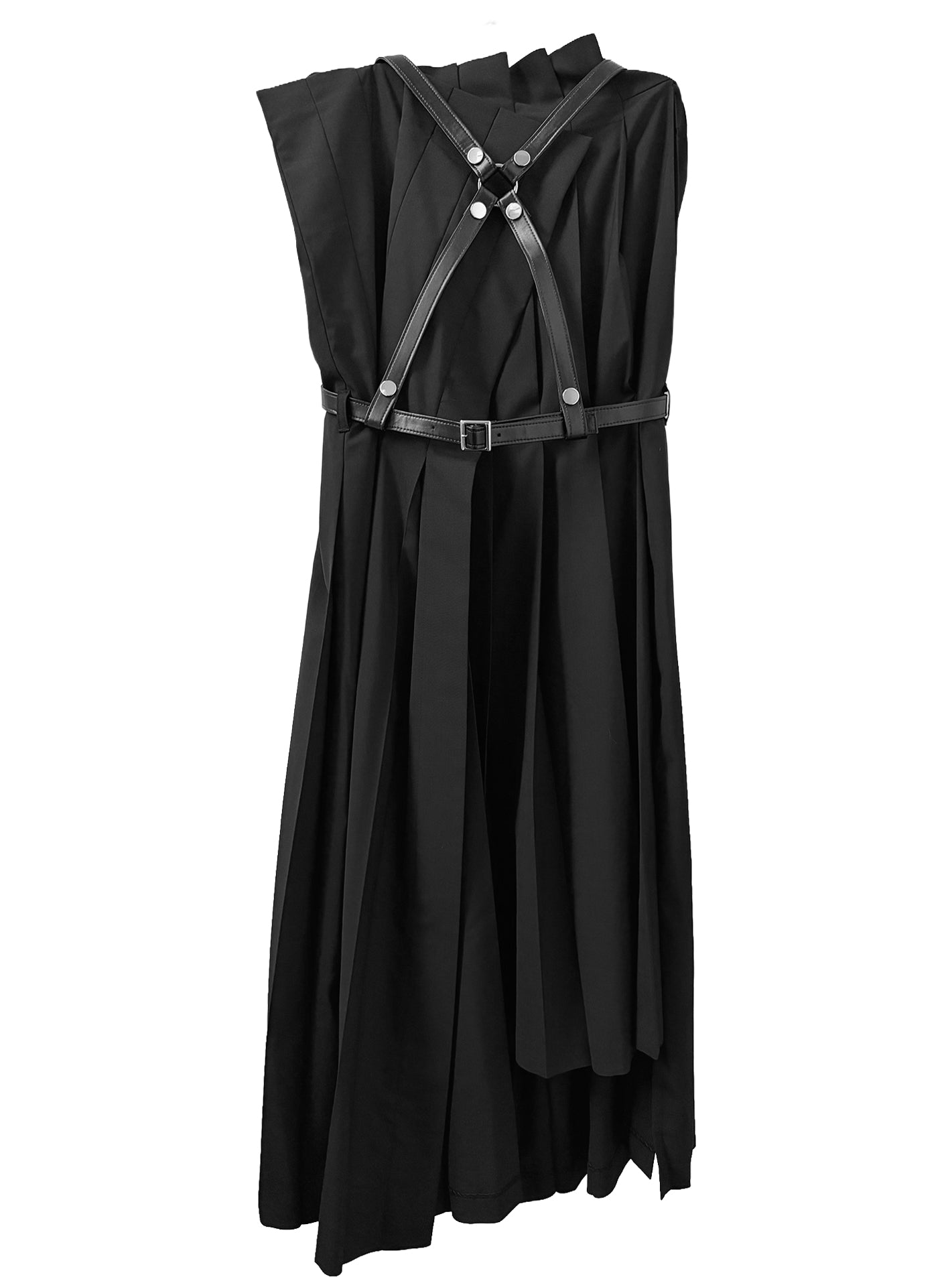 PLEATED DRESS WITH HARNESS
