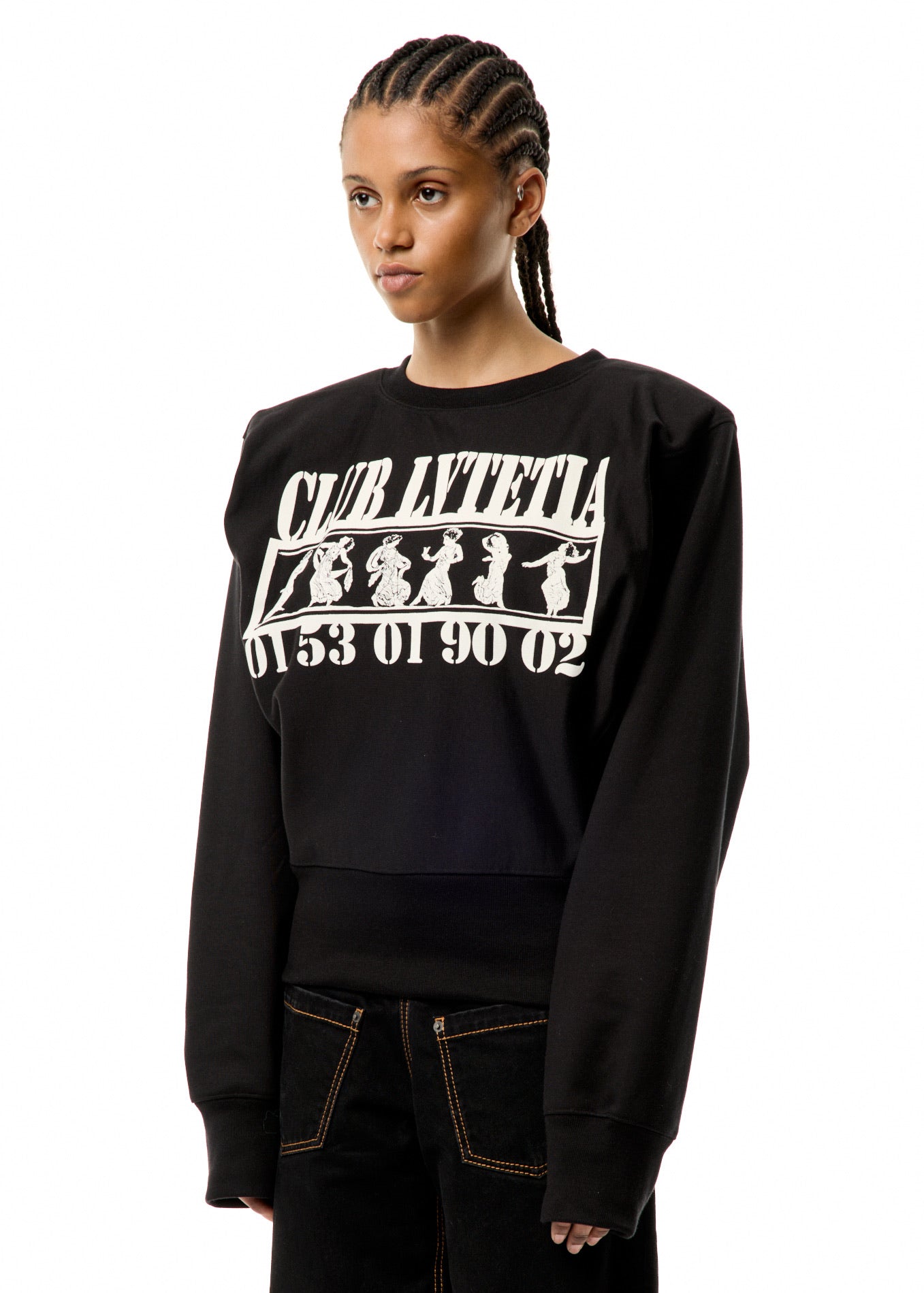 SHOULDER PAD SWEATSHIRT