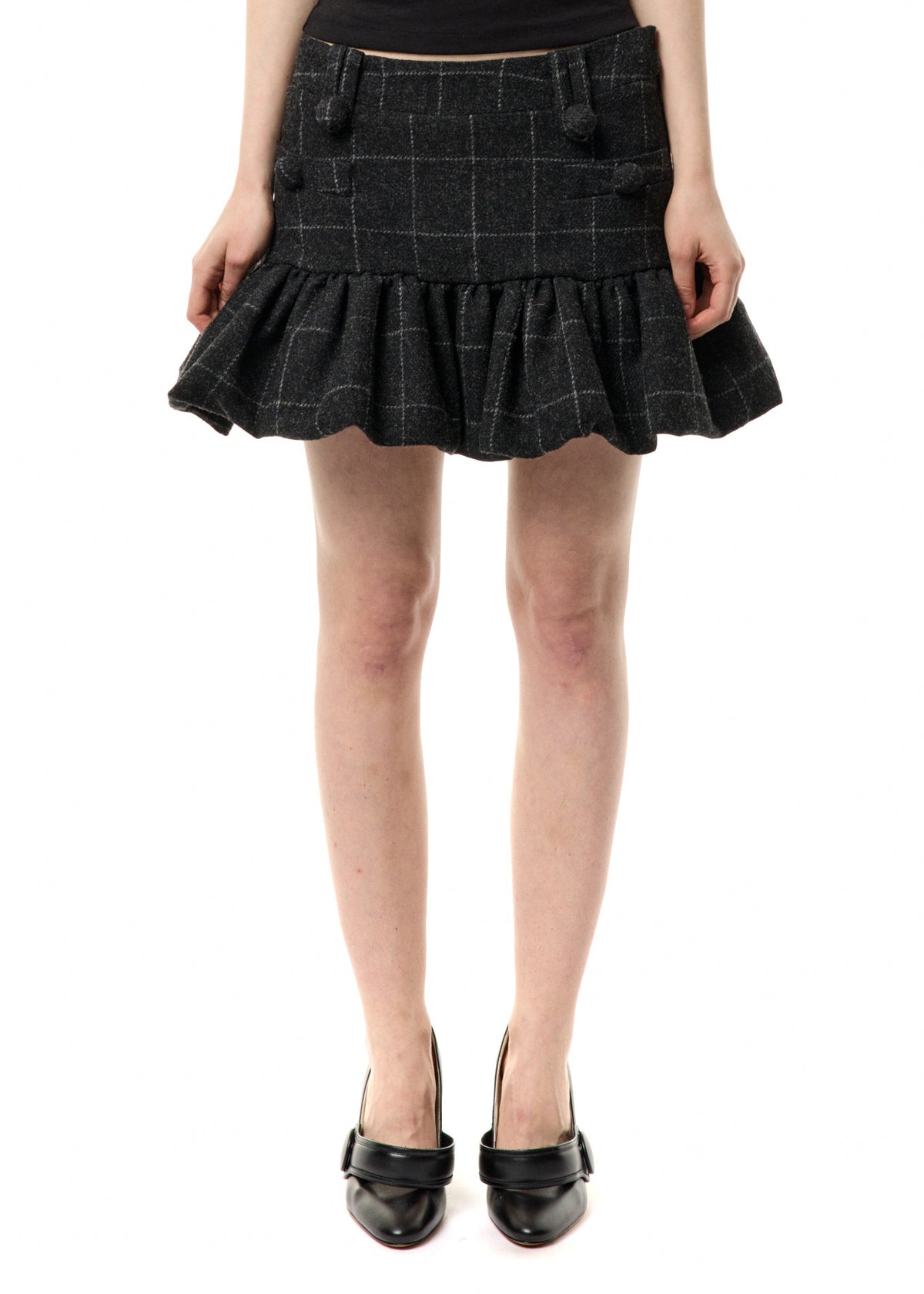 MELTON PEPLUM SKIRT