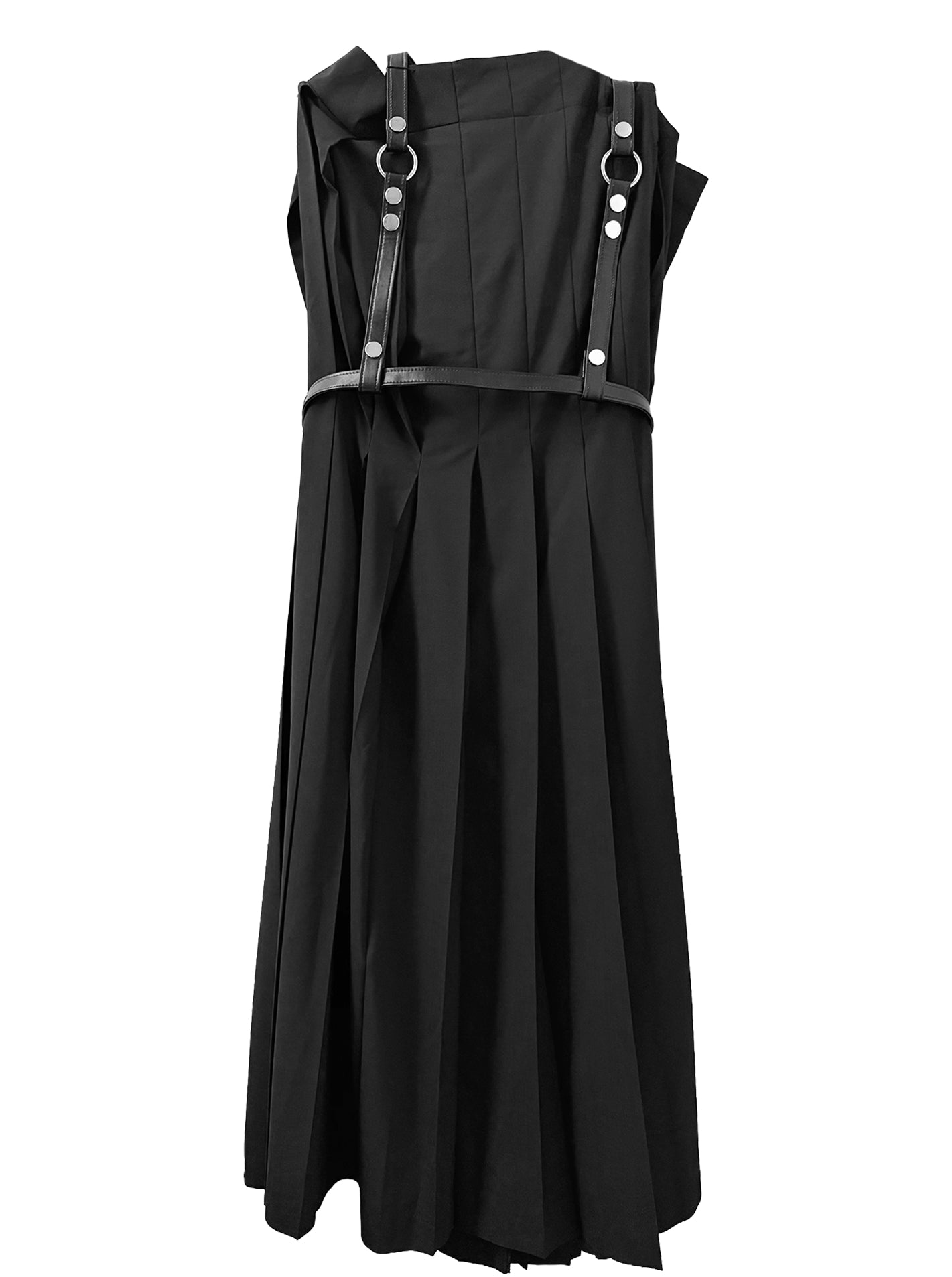 PLEATED DRESS WITH HARNESS