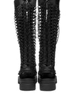 CAGED KNEE-HIGH BOOTS