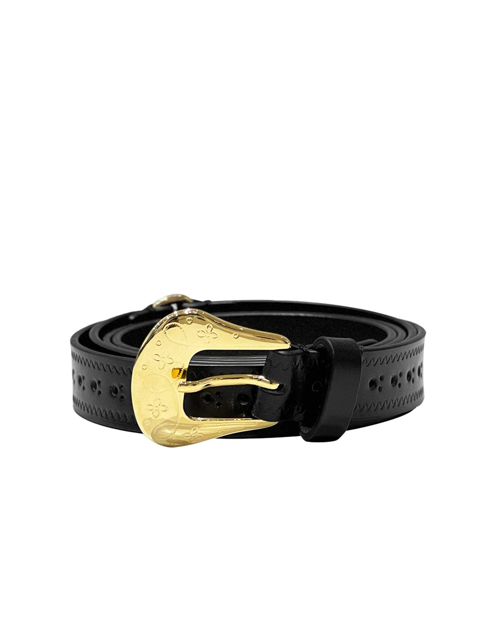 BROGUE BELT (GOLD)