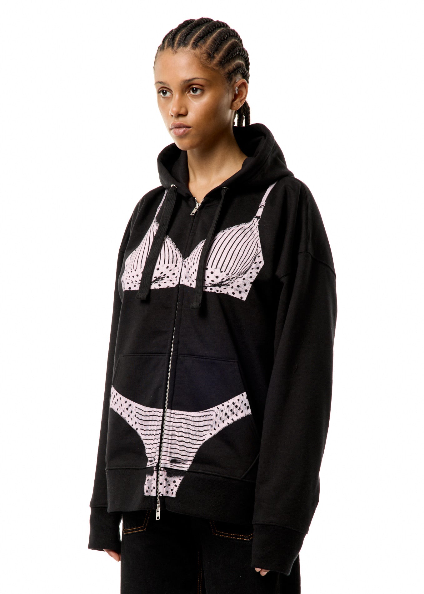 TROMPE L'OEIL ZIP HOODIE
