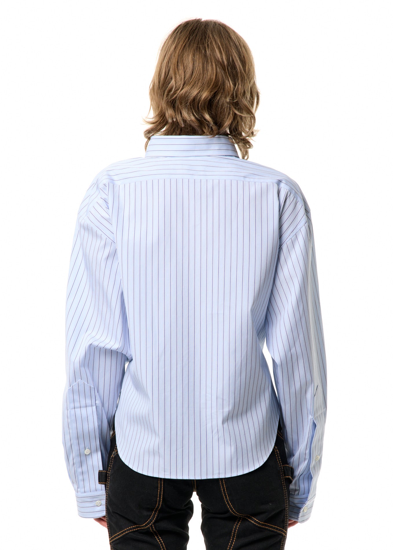 BELTED BUTTON DOWN SHIRT