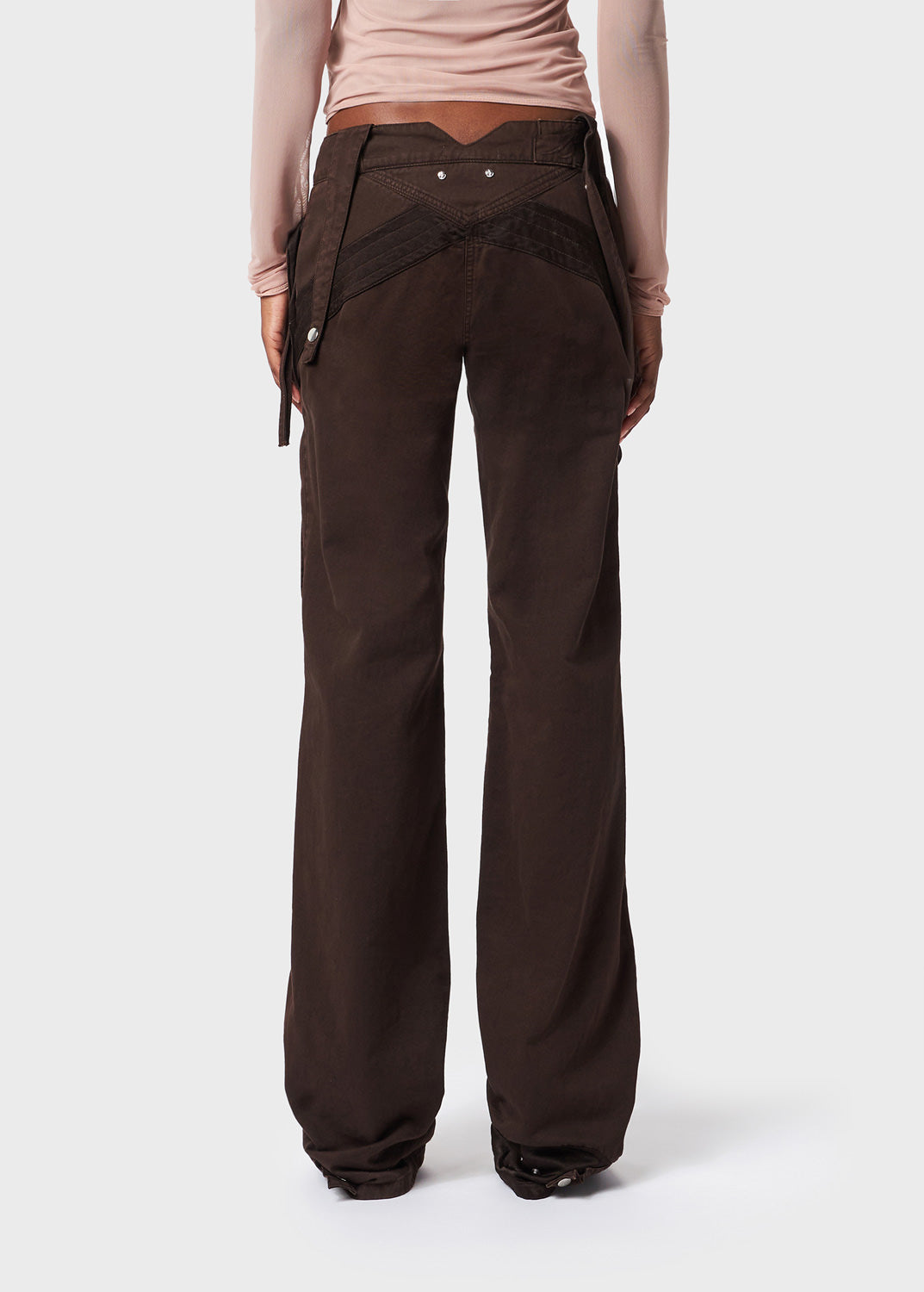 CARGO PANTS WITH SATIN INSERTS