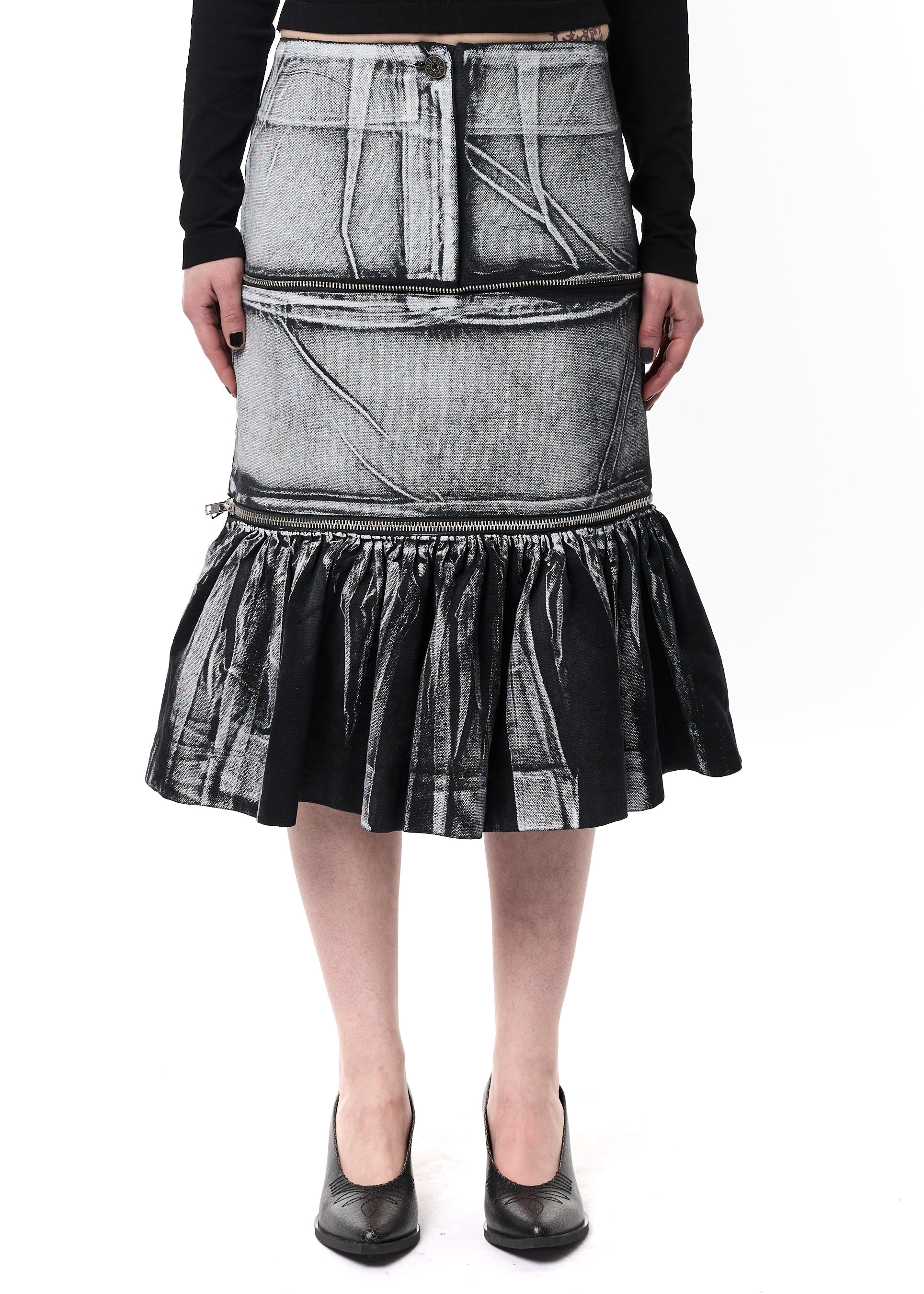 PAINTED WORKWEAR SKIRT