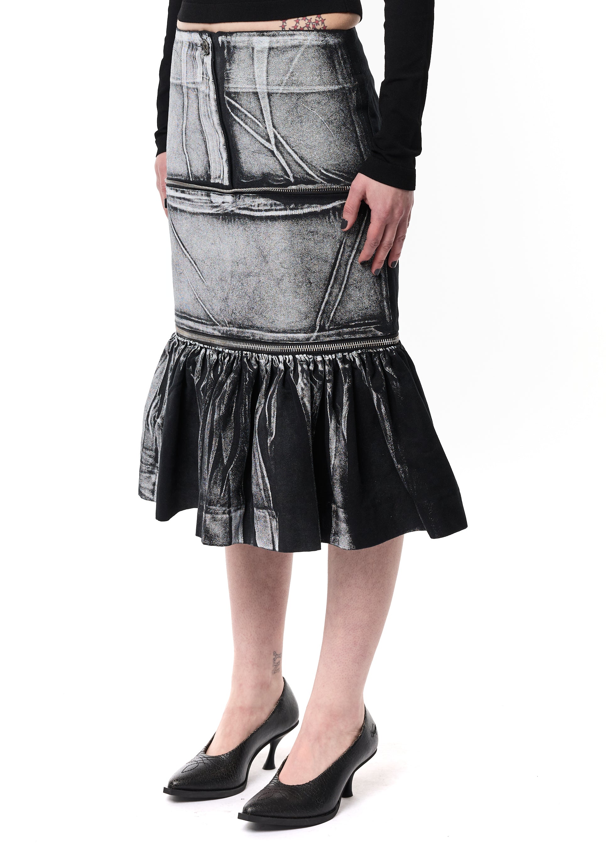 PAINTED WORKWEAR SKIRT