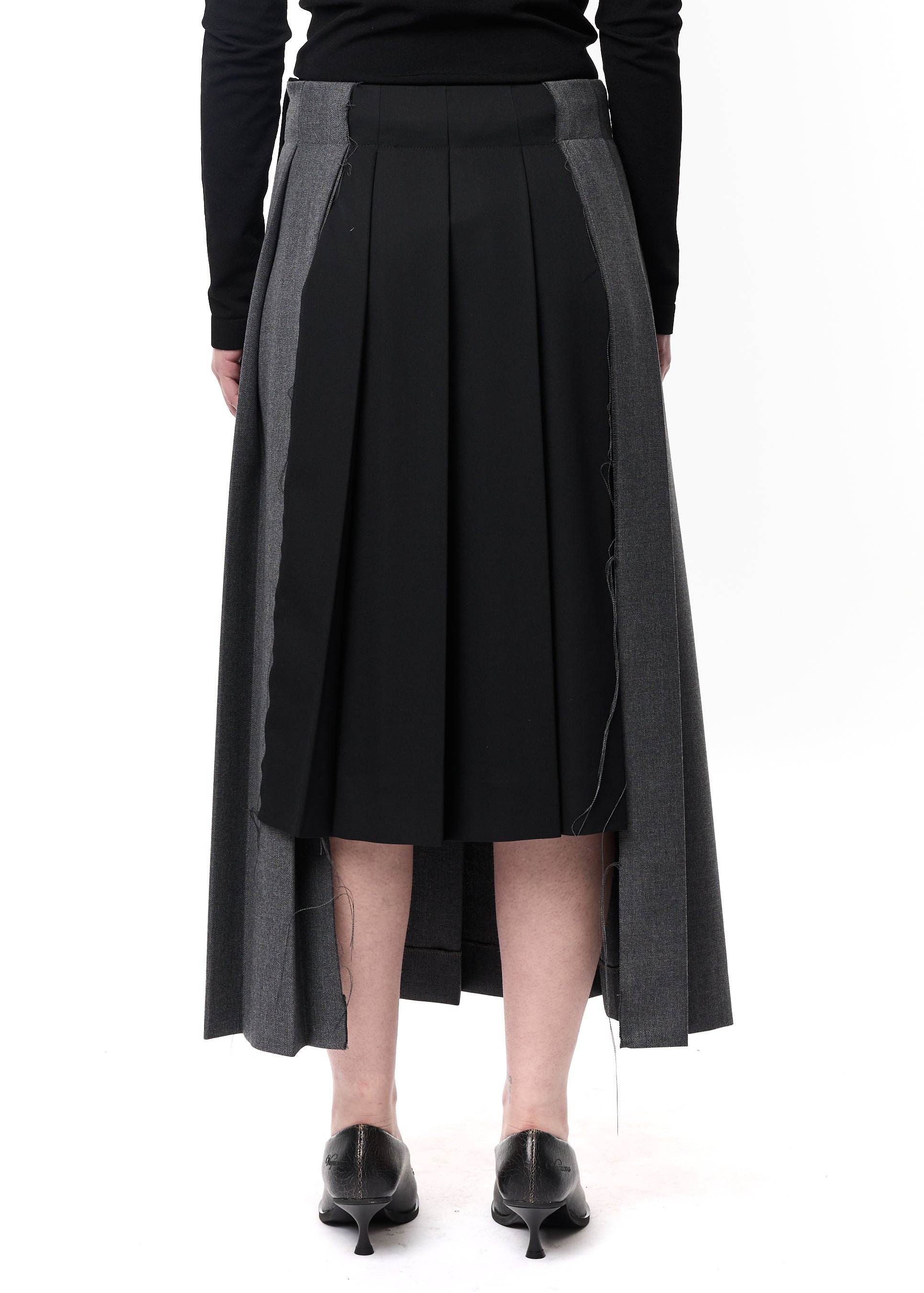 PLEATED SUIT SKIRT