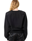 SHOULDER PAD SWEATSHIRT
