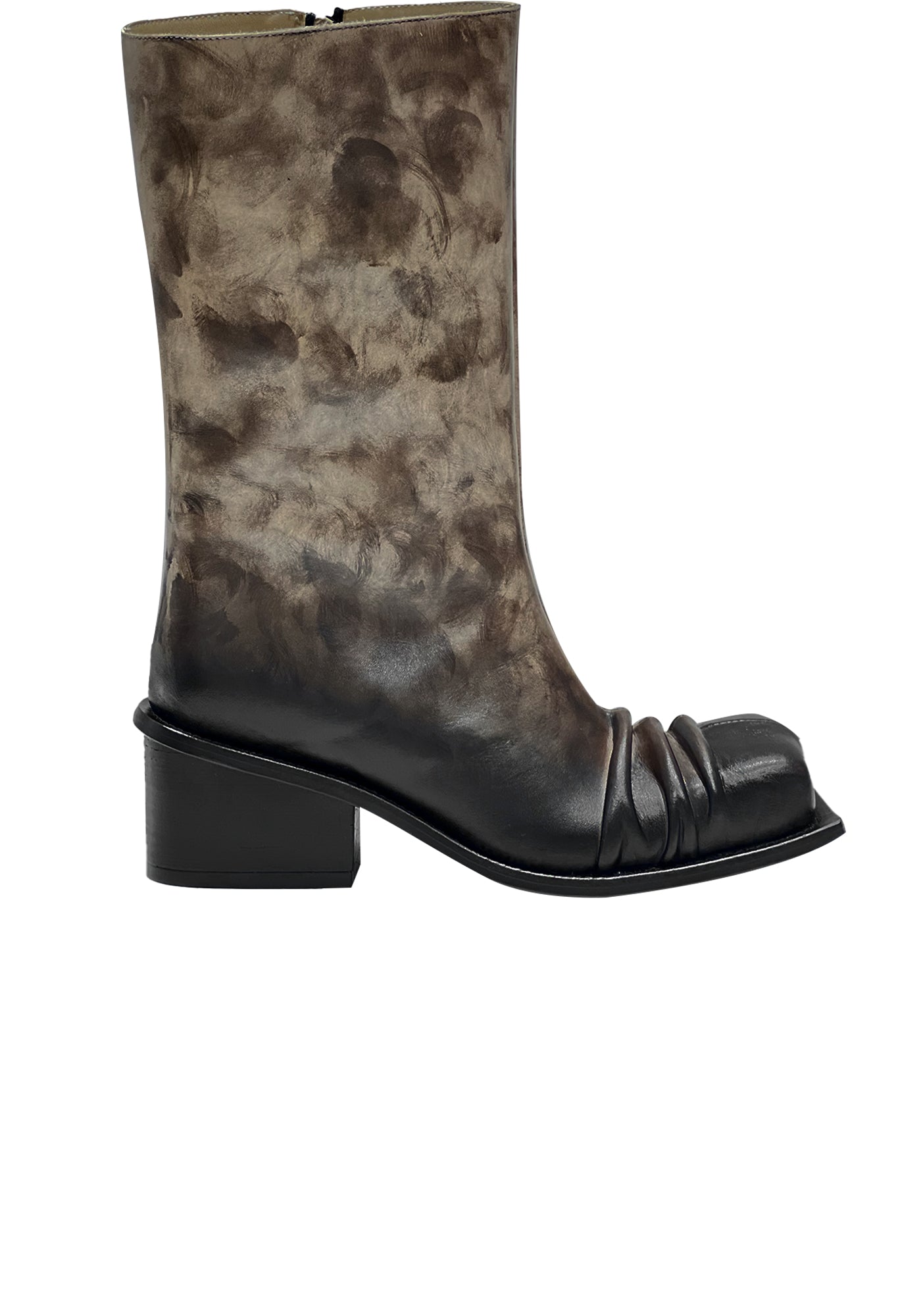 MID-LENGTH SQUARE TOE BOOTS