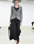 ASYMMETRIC PLEATED SKIRT