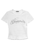 T-SHIRT WITH LOGO AND LACE (WHITE)