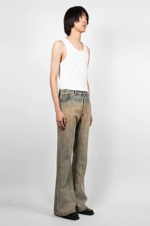 WIDE LEG JEANS (CHAMPAGNE STONEWASH)