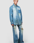 DENIM OVERSHIRT (BLUE)