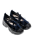 CLASSIC CRISS CROSS TRACKER BALLERINA (NAVY)