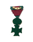 CROWN BROOCH (GREEN)