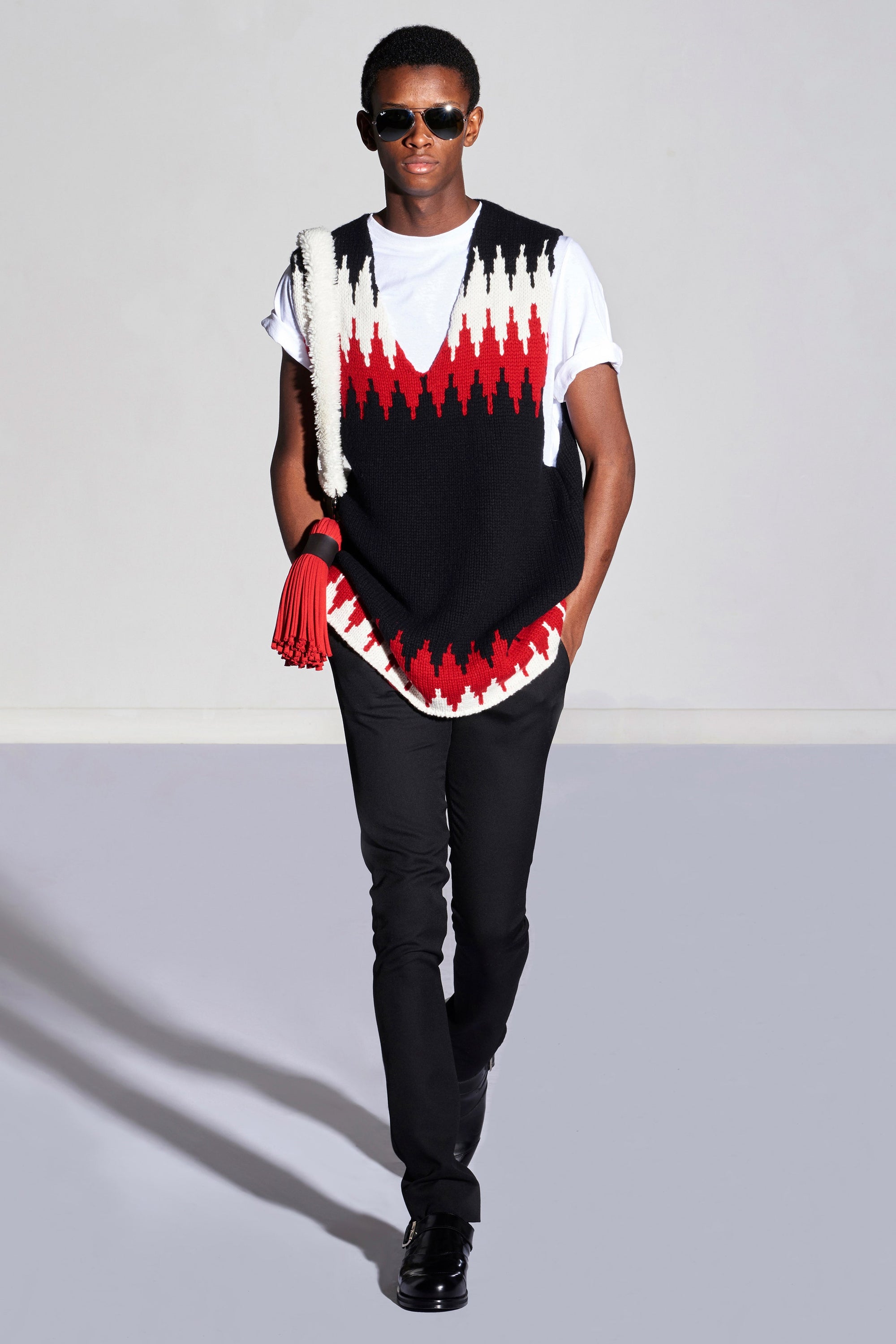 CHEVRON KNIT VEST - NOLM