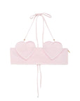 BANDEAU TOP WITH HEARTS AND RHINESTONES