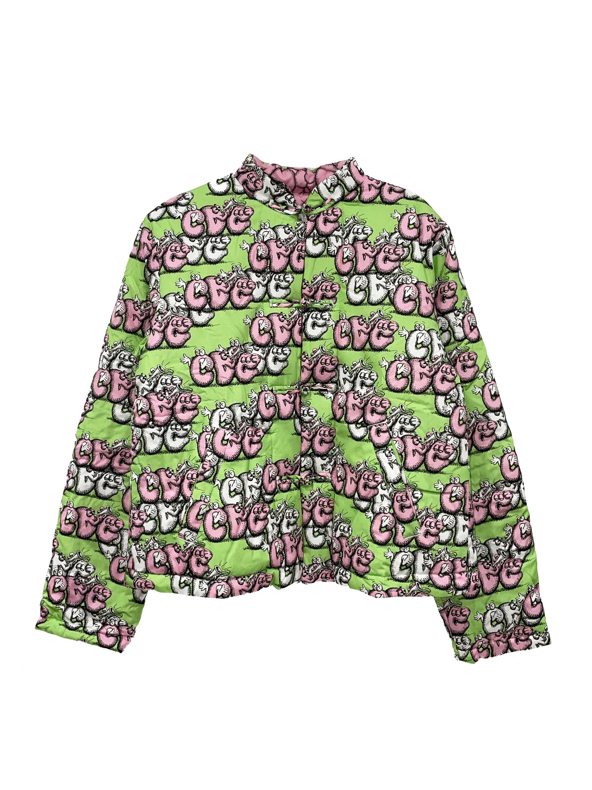 CDG SHIRT X KAWS JACKET (PINK/GREEN) - NOLM