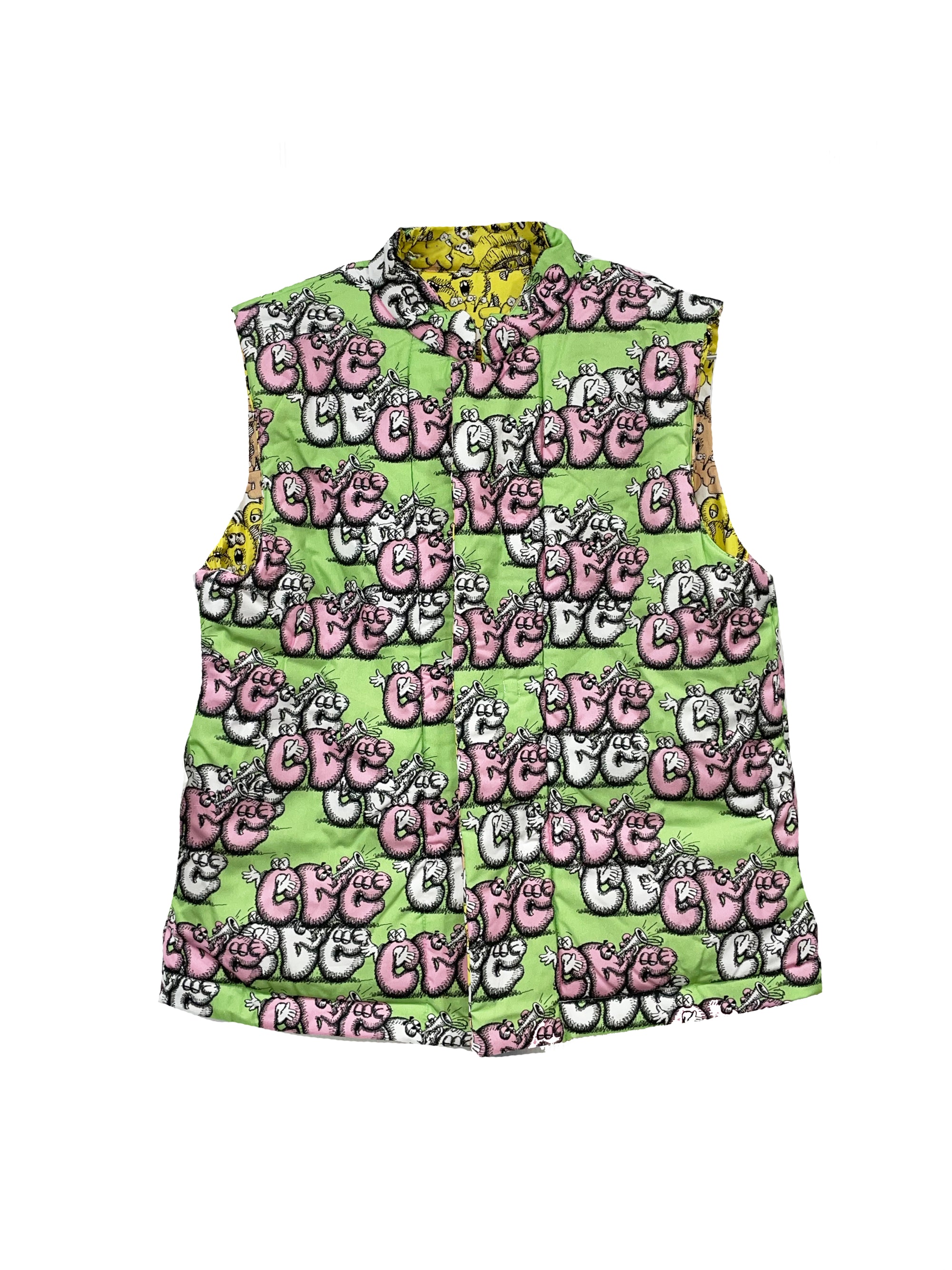 CDG SHIRT X KAWS VEST (YELLOW/GREEN) - NOLM