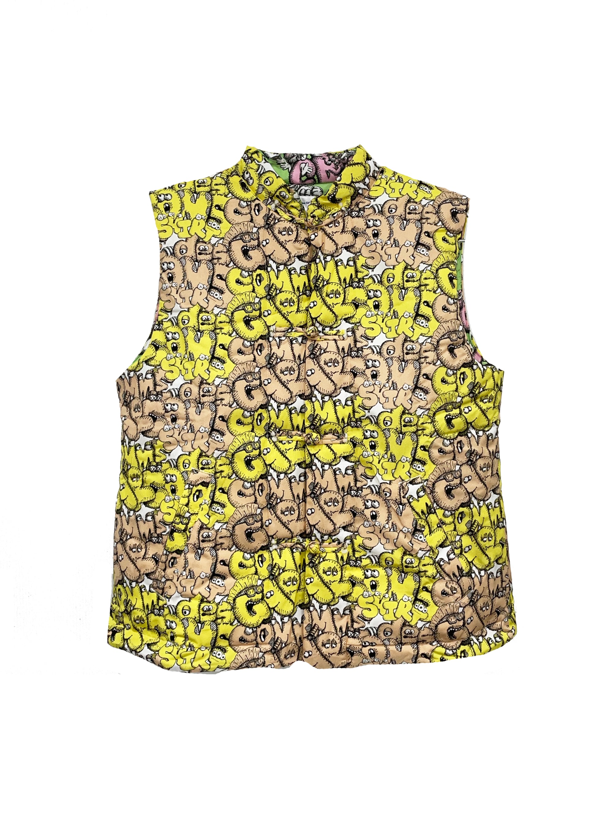 CDG SHIRT X KAWS VEST (YELLOW/GREEN) - NOLM